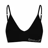 Reebok Damen Seamless Bra in Schwarz, Crop-Top für geringe Belastung beim Fitnesstraining | Bequem und dehnbar mit Feuchtigkeitsableitungstechnologie