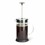 Amazon Basics French Press-Kaffeebereiter, 1 L, Borosilikatglas, Abnehmbare Spülmaschinenfeste Teile