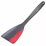 Westmark Pfannenwender/-schaber mit Silikonkante, Länge: 31 cm, Kunststoff/Silikon, Flexi, Schwarz/Rot, 15702270