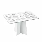 Supvox Make Up Pinselhalter und Leicht Zusammenzubauen mit 26 Löchern aus Acryl Weißer Organizer Einfach zu Reinigen für Kosmetikpinsel für Badezimmer