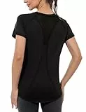 Gyabnw Sport Oberteile Damen Funktionsshirt Sportbekleidung Laufshirt Kurzarm Fitness Top Yoga Sportshirt
