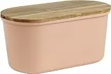 ECHTWERK Brotkasten “FRESH“, Brotbox, Brotaufbewahrung, Platzsparende Aufbewahrungsbox, Brotkorb mit Deckel & Schneidebrett aus Akazienholz, für 1 kg Brot, 37 cm x 22 cm x 17 cm, lachsrosa