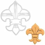 BAKERLOGY Heraldische Lilie Ausstechform - Detailliertes Keksausstecher-Design zum Backen und Basteln, ideal für Fondant, Teig, Ton
