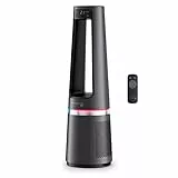 Rowenta QU5062 Eclipse 3in1 Luftreiniger, Heizlüfter, Ventilator, filtert 99,9% der Partikel, für 30 m2 Raumgröße, schnelle Heizung bis zu 35°C, automatischer Tag- und Nachtmodus, Schwarz/Grau