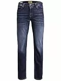 JACK & JONES Jeans Regular Fit Denim Stone Washed Mid Waist mit Heller Naht JJICLARK JJORIGINAL, Farben:Blau,Größe Jeans:W34 L34,Z - Länge L30/32/34/36/38:L34