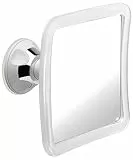 Mirrorvana Antibeschlag Duschspiegel mit Saugnapf, Bruchsicherer Rasierspiegel für die Dusche, Beschlagfreier Badspiegel, Unzerbrechlicher Rasierhelfer 16x16 cm
