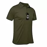 MEETYOO Taktisches Poloshirt Herren, Outdoor Kurzarm Poloshirt Männer Schnelltrocknend AtmungsaktivSport Shirts für Taktische Wandern