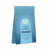 Vegan Collagen Pulver + Hyaluronsäure [400g] | Pflanzliche Alternative zu Kollagen Hydrolysat | mit 13 Aminosäuren und Vitamin C aus Camu | Geschmacksneutral | in Deutschland hergestellt | Alpha Foods