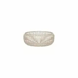 blomus -LITO- Bowl | Obstschale aus Stahl | Dekoschale mit Streben | Farbe Nomad | Größe M Ø25xH9,5 cm