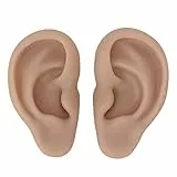 Menschliches Ohr-Modell, 1 Paar Weiches Silikon-Simulations-Ohr-Modell, Flexibles Künstliches Ohr, Realistische Körperteile für Piercing-Übungen, Ohrringe, Schmuck-Display, Lehrmittel(3#)
