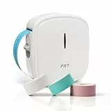 prt Qutie Bluetooth Beschriftungsgerät Selbstklebend USB Wiederaufladbar Etikettendrucker - Tragbarer Mini Ettiketiergerät Labeldrucker für Zuhause, Büro, Datum - 3 Rollen