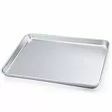 Backblech, HaWare Edelstahl Ofenblech Kuchenblech, 40 x 30 x 2.5cm, Rechteckige Fettpfanne Backofen Tablett zum Backen & Servieren - Ungiftig ＆Gesund, Leicht zu Reinigen＆Spülmaschinenfest
