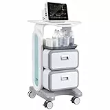 VEVOR Laborwagen Medizinwagen mit 2 Schubladen und oberer Ablage, Rollbarer Laborwagen ABS Material, 50 kg belastbarer Servierwagen Medizinischer Wagen für Labor, Klinik, Krankenhaus, Salon, weiß