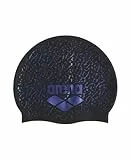 Arena Uni-Silikon-Badekappe für Damen und Herren, Fitness, Schwimmer, intensives Training, langlebig, weich, elastisch, Schwarz/Pflaume