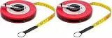 BGS Diy 50880 | Rollbandmaß | 12,5 mm x 20 m | Fiberglas | beideitsig markiert, Meter-Skala (Packung mit 2)