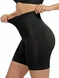SHAPERX Shapewear Unterhose Bauchweg Damen Figurformend Miederhose Hohe Taille Stark Formend Body Shaper Shaping Shorts, UK-SZ5810-Black-L/XL