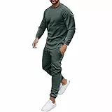 Trainingsanzug Herren Tracksuits Sportanzug lässig Lange Ärmel Sweatshirts und Jogginghose Fußball Gym Laufanzug Atmungsaktiv Hausanzug Jogginganzug Set Klassisch Sportanzug