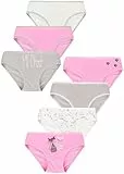 LOREZA ® 7 Pack Mädchen Baumwolle Slips Verschiedene Motive (128-134, M-42728)