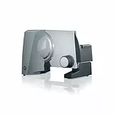 GRAEF. G50 - Elektrischer Allesschneider, Made in Germany, Edelstahl-Wellenschliffmesser Ø 170 mm, Schnittstärke 0-20 mm, Energiesparmotor 170 W, Kindersicherung, Platzsparendes Design, Grau