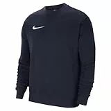 Nike Herren M Nk Flc Park20 Crew Shirt, Obsidian/White, L EU