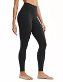 CRZ YOGA Butterluxe Damen High Waist Sport Leggings Blickdicht Yoga Leggins Sporthose Workout Gym Yogahose - 71cm Schwarz 36
