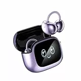 BNARQP AI Kopfhörer Übersetzer NE32,Echtzeit Sprachübersetzer Kopfhörer 136 Sprachen mit App,Echte drahtlose Bluetooth-Kopfhörer 3-in-1,40H Open Ear kopfhörer für iOS und Android,Lernen, Reisen-Lila