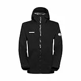 Mammut Outdoor Hardshell Hooded Jacket Men | Herren Jacke für Outdoor, Wasserdicht & Atmungsaktiv, Wanderjacke, Funktionsjacke, Hardshelljacke, Wassersäule 20000 mm | Schwarz, XL