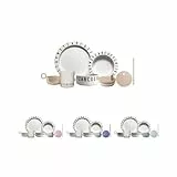 Design Letters Eat & Learn Eco Set 7 Stück | Inklusive Schnabeltasse, Deckel fur Kinder Becher, Strohdeckel, Handhaben, Tritan Teller, Tiefer Teller & Schüssel | BPA/BPS frei | Geschenk zur Babyparty