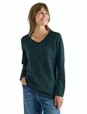 CECIL V-Neck Pullover Pine Green Heather Melange L
