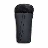 hauck Universal Fußsack für Buggys, Kinderwagen & Fahrradanhänger, Warm mit Fleece Innenfutter, Anti-Rutsch, 2 Wege Reißverschluss, Kapuze, Waschbar & Faltbar (Schwarz)