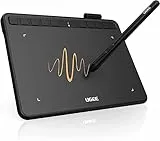 UGEE S640 Grafiktablett für PC, Dital Zeichentablett mit Stift 8192 Druckempfindlichkeit 10 Express-Tasten Stifttablett kompatibel mit Windows Mac Linux Android