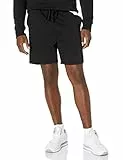 Amazon Essentials Herren Leichte Sweatshorts (erhältlich in Big & Tall), Schwarz, L