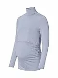 ESPRIT Maternity Damen T-shirt Nursing Rollneck Ls T Shirt, Grey Blue - 423, 38 EU