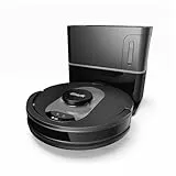 Shark AI 360 Saugroboter, selbstentleerender Staubsauger-Roboter, geeignet für alle Teppiche und Hartböden, Roboterstaubsauger, 120 Min Laufzeit, manuelle und App-Steuerung, Schwarz/Silber, RV2500SEU