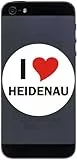 I Love Aufkleber 7 cm mit Stadtname HEIDENAU - Decal - Sticker - Handy - Handyskin - Handyaufkleber - Telefonaufkleber - JDM - Die Cut - OEM