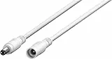 goobay DC Strom Verlängerungskabel (5,5 x 2,5 mm Stecker), 1,5m Netzteil Verlängerung ideal für LED-Streifen, Fritzbox, Router & Kameras, 5-24V, 5A Max, Weiß