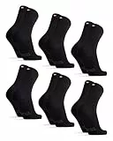 DANISH ENDURANCE 6 Paar Socken Bio-Baumwolle, Businesssocken, Socken für Freizeit, Unisex, für Damen & Herren (Schwarz, EU 43-47)