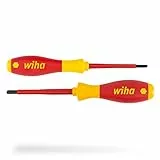 Wiha Schraubendreher Set 2-teilig Elektriker VDE geprüft, isoliert 1.000 V (32281) I Profi Schraubenzieher Set Kreuzschlitz I Elektriker Werkzeug