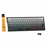 MAMBASNAKE X Attack Shark X68PRO HE 8KHz Rapid Trigger Wireless Gaming-Tastatur,BT/2.4G/Kabel,0,01mm RT-Genauigkeit Magnetischer Schalter,Einstellbarer Betätigung,5000mAh,RGB,PC/Mac-Schwarz Verlauf