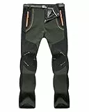 LVCBL Herren Wanderhose Wasserdicht Winddicht Outdoor Hosen für Herren Armee grün M