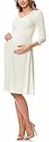 Be Mammy Damen Umstandskleid BE20-222(Ecru, L)