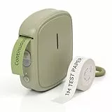 prt Qutie Bluetooth Beschriftungsgerät Selbstklebend, Tragbarer Mini Etikettiergerät, USB Aufladen Etikettendrucker, labelmaker für Zuhause, Büro, Datum, Name, Kompatibel, iOS & Android，Grün