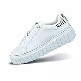 TT bagatt Damen Low-Top Sneaker, Frauen Schnürer,sportlich,Schnuerschuhe,Schnuerer,straßenschuhe,Strassenschuhe,White/Black (2010),41 EU/EU UK