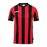 uhlsport Unisex Retro Stripe Kurzarm T-Shirt, Schwarz/Rot, M EU