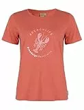 ROADSIGN australia Damen T-Shirt stylisches Printshirt aus Reiner Baumwolle mit hohem rot, S