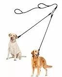 PetBonus Hundeleine Doppelleine für 2 Hunde, Keine Verwicklung Robuste Nylon hundeleine, Reflektierend Doppelte Leinen für große mittlere Hunde 1,2 cm