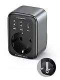 UGREEN Nexode USB Steckdose 30W Schnellladung USB C Steckdosenadapter EU Adapter mit 2 USB, 1 USB C und 1 Schutzkontakt Steckdose 4-in-1 Mehrfachsteckdose kompatibel mit iPhone 15 Pro, Haushaltsgeräte