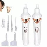 Ohrenschmalz Entferner Sauger, Sicheres Und Weiches Ear Cleaner, mit Sauger und Waschbaren Ersatzköpfen (2 Stück Weiß)