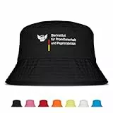 Prozente Momente Bierinstitut - Fischerhut - Lustiger Fischerhut – Der perfekte Sonnenhut für Herren & Damen – Ideal als Malle-Outfit, Party-Accessoire & Festival-Eimerhut für den Strand| Schwarz