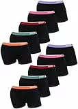 LOREZA ® 10er Set Mädchen Pantys Hipster Baumwolle (152-158, Modell 12-10er Set)